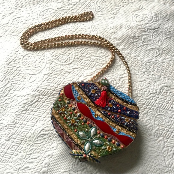 RARE Vintage Mary Frances Vibrant Wooden Purse✨ - Picture 3 of 4